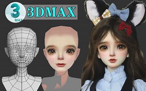 【3DMAX人物建模】从拉box开始教你，制作3D仿真芭比娃娃模型布线，bodypaint手绘建模教程