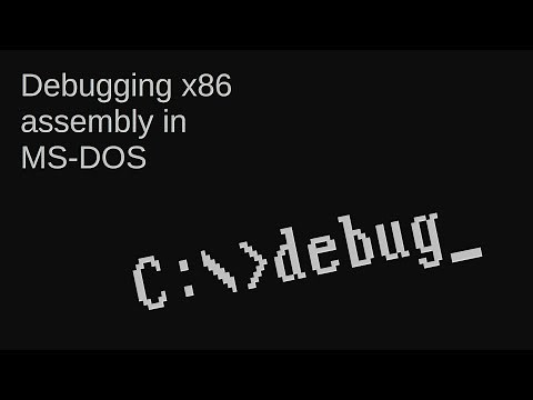 Debugging assembly language with MS-DOS DEBUG