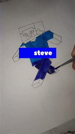 Minecraft steve drawing 🎨 #art #minecraft #steve