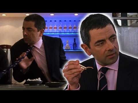Johnny English Gets His Tie Stuck At The Sushi Bar | Johnny English | Mr Bean