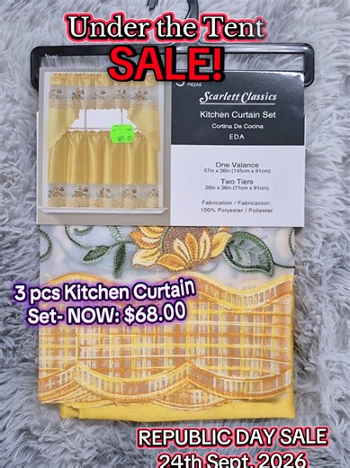 🇹🇹 REPUBLIC DAY SALE! 🇹🇹 24th SEPT, 2026 Under the Tent at Chance’s Superstore! 🛍️ ✨ New Kitchen Curtain Sets 💰 Prices as low as LOW! ⏰ 8AM–4PM Come check us out! ❤️ 📌5th Company Village Road, Moruga 🤳Contact or WhatsApp 349-3440