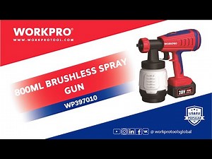 WORKPRO 800 ML Brushless Spray Gun | Unmatched Precision and Efficiency