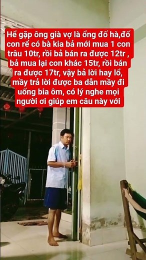 câu đố của ông già vợ #trung khởi nghiệp Vlog