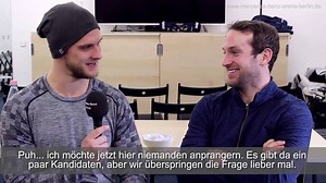 Die Zeit bis zum ersten Finalspiel am Freitag will einfach nicht vergehen? Mark Olver und Jamie MacQueen sind für euch da! Noch vor den Playoffs trafen wir die beiden zum Plausch für eine neue Folge der Eisbären Berlin Fragestunde. Film ab! | Uber Arena