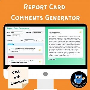 Report Card Comments Generator | Grades K-5 | Standards-Based | 450  Comments!