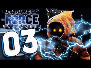 STAR WARS The Force Unleashed Part 3 Zapping Jawas! (PS3)