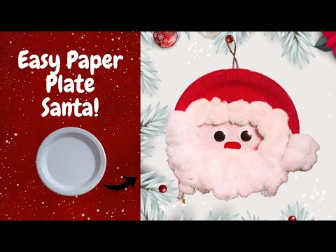 🎅How To Make A Santa Claus With A Paper Plate And Cotton