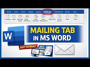 Mailings Tab in MS Word | Mail Merge, Letters, Labels & Envelopes | Full Tutorial in Hindi