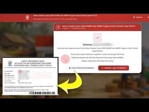 Cara Daftar Seleksi SDM KDKMP & KNMP Merah Putih Tahap Pembuatan Akun di Link phtc panselnas go id