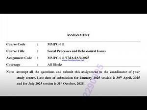 IGNOU MMPC-011 Solved Assignment Jan 2025 | July 2025 | MBA | Social Processes & Behavioral Issues