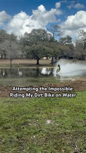 Can You Actually Ride a Dirt Bike Across Water? #dirtbike #waterskipping #motocross