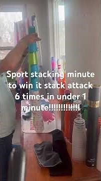 Minute to win it stack attack 6 times in under 1 minute!!!!!!!!!!!!!!!