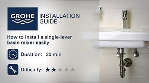 Installation guide - Install a single-lever basin mixer
