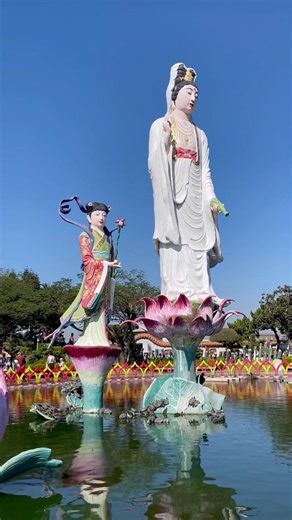 【台湾最大級の宗教テーマパーク】五年千歲公園-見所①放生池🐢 #雲林観光#五年千歲公園#台湾観光