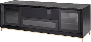 78" Contemporary TV Stand in an Ebony Oak Finish