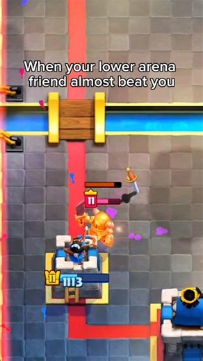 when that noob friend almost beat you 😶 #clashroyale