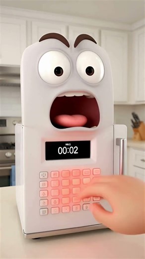 Talking Microwave Goes Crazy! 🍿 Pixar-Style Kitchen Chaos #shorts #objecttalk #aishorts #animation