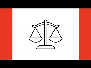 How to draw a SCALES / drawing scales of justice step by step