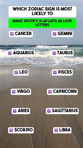 Which Zodiac Sign is most likely to turn Spotify playlists into heartfelt love letters?