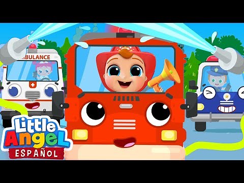Carros de Policía bomberos y Ambulancia 🚔🚒🚑 | Canción Infantil | Little Angel en Español