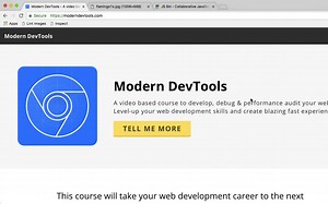 Moderm DevTools 前端技术提升。开发、调试、性能审核你的网站，提升web开发技能并创建急速的体验！