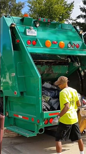Colorful Rear Load Garbage Truck
