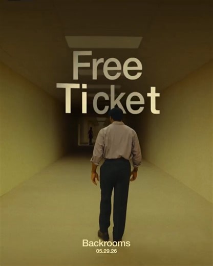 New Backrooms movie ad for AAA24 that features a few extra frames of the stop sign scene.