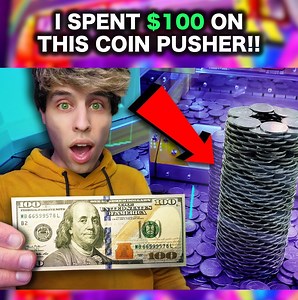 I'm at Dave and Busters arcade spending $100 but playing ONLY the Angry Birds Coin Crash! What prize can I win?! | Arcade Matt