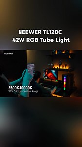 ⚡【 Best Price in Cart丨40% OFF 】 📷 TL120C RGB Tube Light — Extended RGBWW tube with pixel control, built-in battery & APP/2.4G/DMX smart control | Neewer