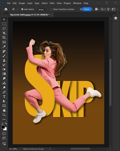 505K views · 6.3K reactions | Adobe photoshop tips to combine text and image #bigsmileediting | Big Smile Editing | Facebook