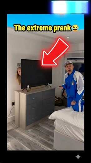 Extreme Prank: Turning a TV into a Window! 🔨🤯 Her Reaction is PRICELESS!