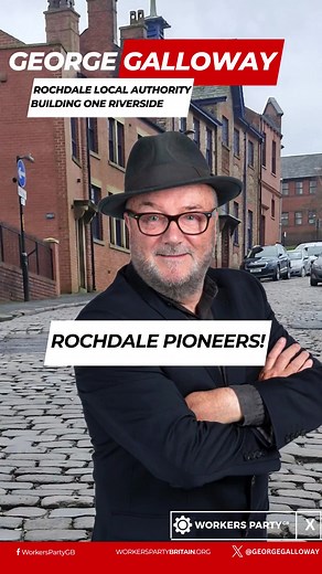 The Rochdale Pioneers! I’ve been in co-ops everywhere. All over the world. And it started here. Right here. that's not a small thing. By definition, only Rochdale can say that. And therefore, I hope that on Thursday we'll be pioneers again. Vote #GeorgeGalloway TOMORROW Thursday. Let’s put Rochdale back on the map for all the right reasons. #RochdaleByElection #WorkersPartyGB #TelAvivKeith #BoycottLabour #FYP | George Galloway