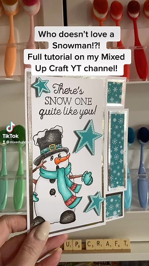 Tri-Fold Shutter Cards! #trifoldcards #shuttercards #christmascards #snowmancards #daisymaedesign #craftstash #mixedupcraft | Mixed Up Craft