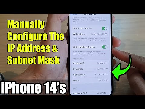 iPhone 14's/14 Pro Max: How to Manually Configure The IP Address & Subnet Mask