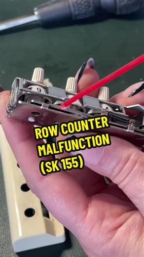 Saturday Service featuring an SK 155 and its frozen row counter. As part of a big repair, I’m starting in on this bulky machine, which has been sitting a long time, but with some delicate repairs we can bring it back to life. #knitting #knittingmachine #restore #slowfashion #vintage