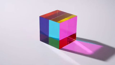 CMY Cubes Original (50mm) - Cyan, Magenta & Yellow Cube - Optical Color Cube - Teaches Subtractive Color Mixing for Ages 15+, Educational, Scientific, Physics & Kinetic Art Desk Object, STEAM