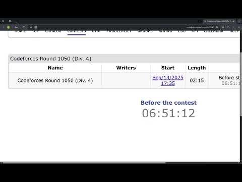 Codeforces Round 1050 (Div. 4) solutions