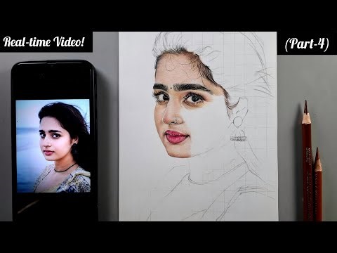 Forehead Drawing Using Coloured Pencils | Real-time Drawing Tutorial (Part-4)