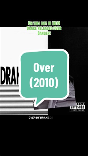 Over by DRAKE was released on this day in 2010. Best track on the album? #drake #over #thankmelater #rap #anniversary