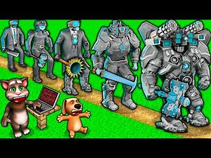 SECRET UPGRADE of CAMERA MAN TITAN BOSS vs SKIBIDI TOILET and TV MAN TEAM in MINECRAFT animation