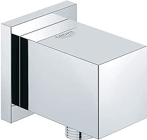GROHE 26634000 Euphoria Cube Shower Wall Union, Starlight Chrome