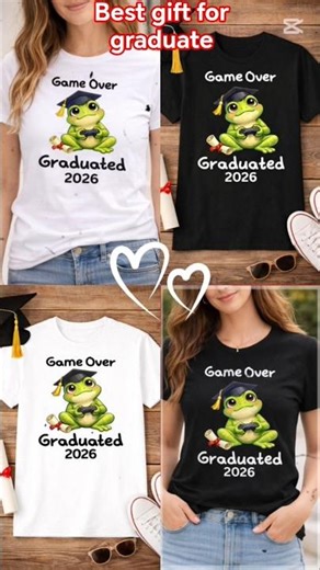 Game Over Graduated 2026 Shirt | Funny Frog Gamer Graduation Tee | Senior Gift 2026