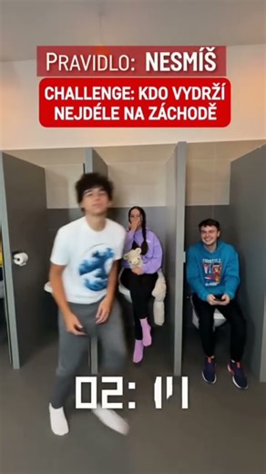 fizi Challenge kto vydrží sedieť dlho na hajzli