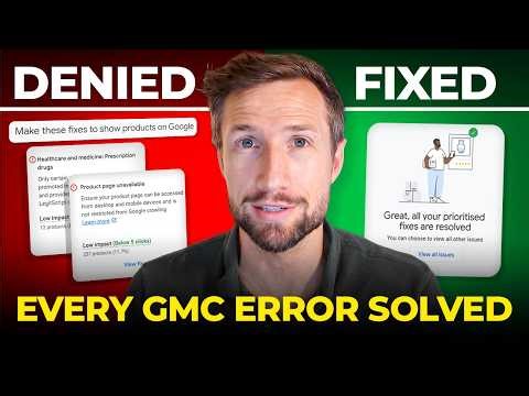 How to Fix Every Google Merchant Center Product Disapproval (2026)