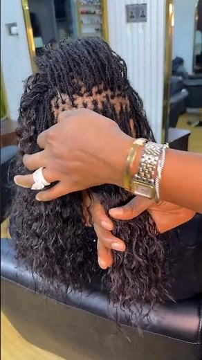 Curls installation on dreads #youtubeshorts #locstyles