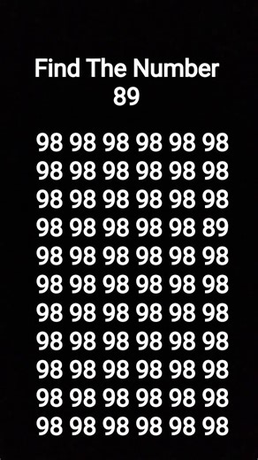 Find The Number 89#fypシ゚viral #trendingshorts #numberchallenge #viralshorts #music #phonk