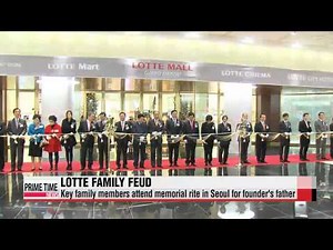 Key family members of Lotte Group attend memorial rite in Seoul amid power strug