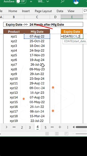 86K views · 434 reactions | Calculate Expiry Date in Excel 2025 #expirydateprinter #date #Excel #newexceltips #newinexcel #excelreels #excelformulasandfunctions #excelshortcutkeys #exceltipsandtricks #ExcelForEveryone #shortsvideos #ExcelForBeginners | Karan Dadya | Facebook