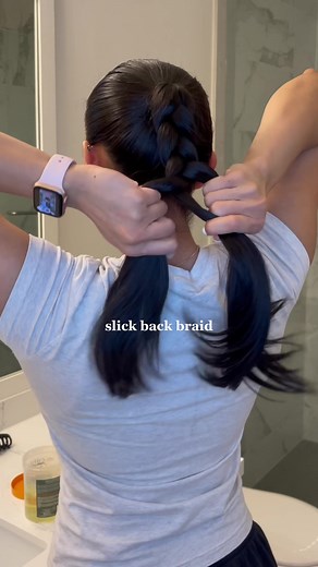 Slick Back Braid Hairstyle Tutorial