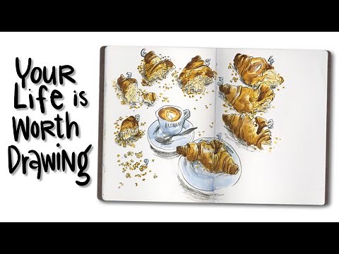 Creating a Visual Diary By Drawing Daily | Sketchbook Tour